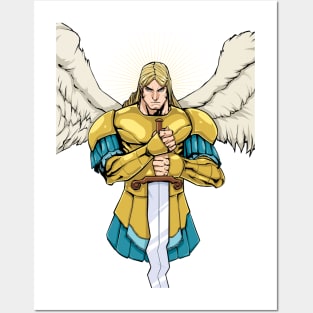 Archangel Michael Portrait Posters and Art